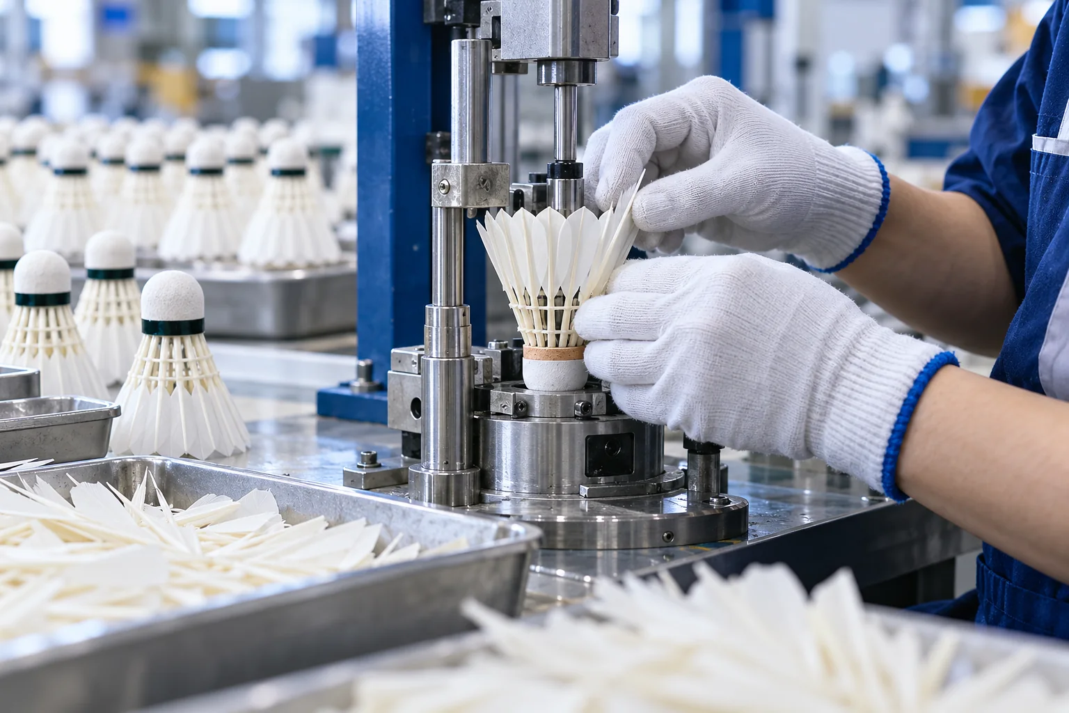 How Badminton Shuttlecocks Are Made: A Four-Stage Factory Overview