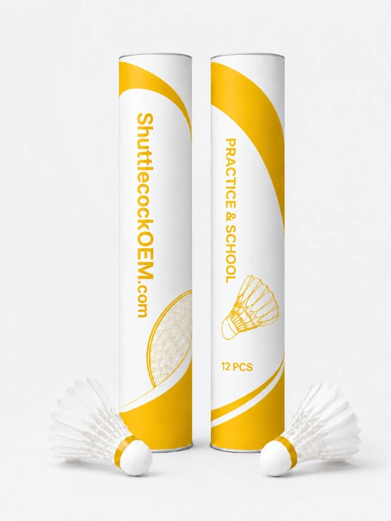G505 Grade 2 Straightened Curved Goose Full-Round Composite Natural Cork Feather Shuttlecock - Badminton Shuttlecock OEM Manufacturer