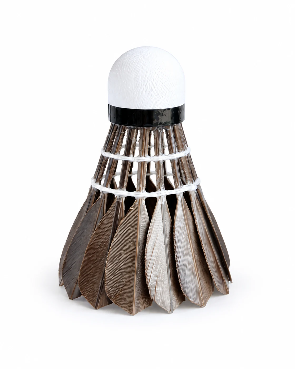 D201 Natural Black Duck Single-Side Humpback Composite Natural Cork Shuttlecock Detail Structure - Badminton Shuttlecock OEM