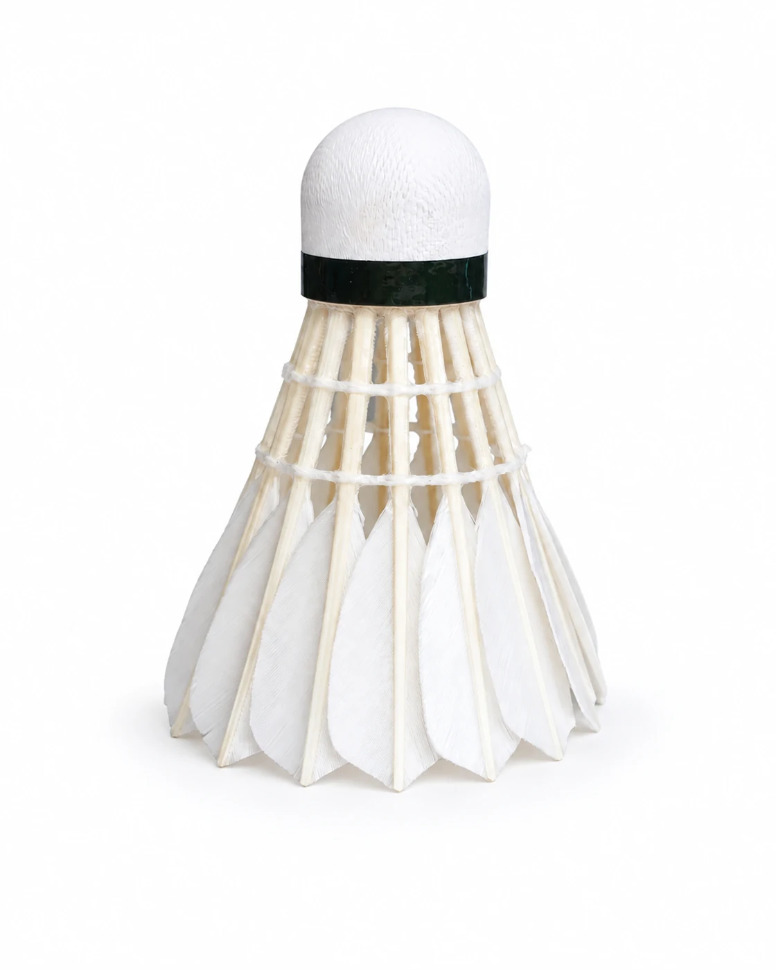 D510 Selected Washed Teal Duck Full-Round Composite Natural Cork Shuttlecock Detail Structure - Badminton Shuttlecock OEM